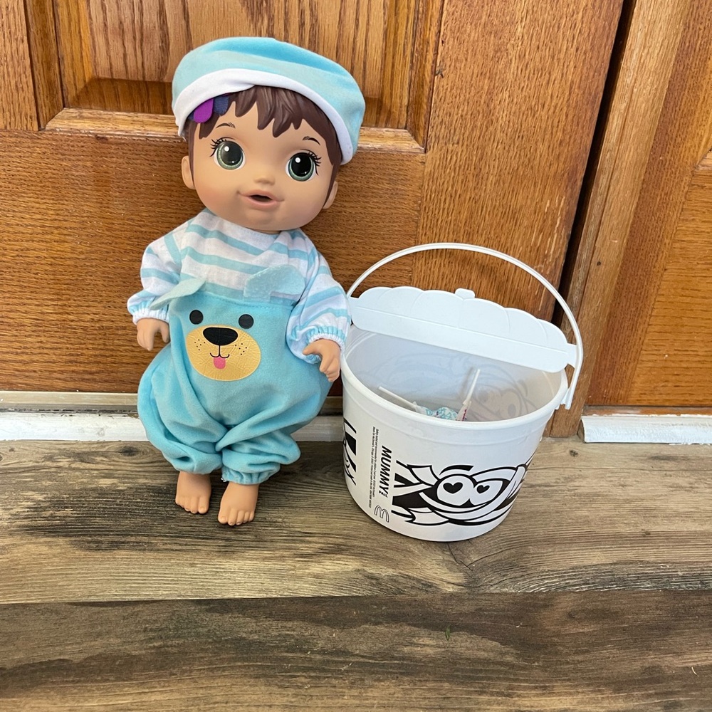 Adorable Baby Doll with Blue Outfit